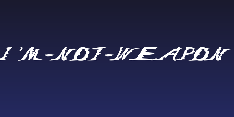 I'm-NOT-Weapon Social Header