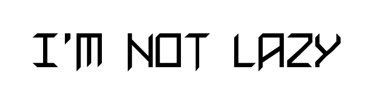I'm Not Lazy  フリーフォントのダウンロード