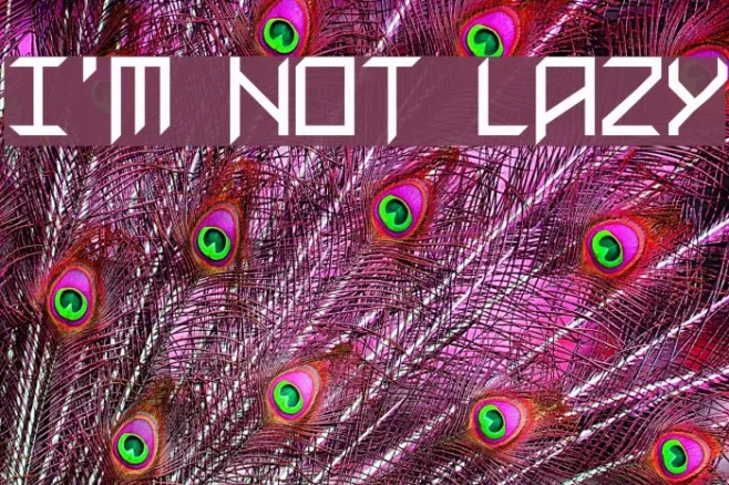 I'm Not Lazy Example 3