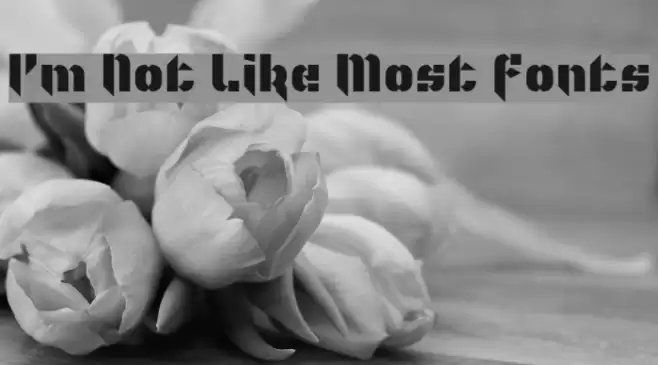 I'm Not Like Most Fonts Font examples