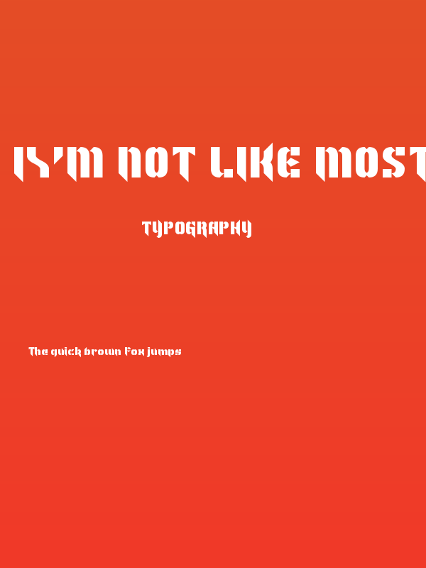 I'm Not Like Most Fonts Poster