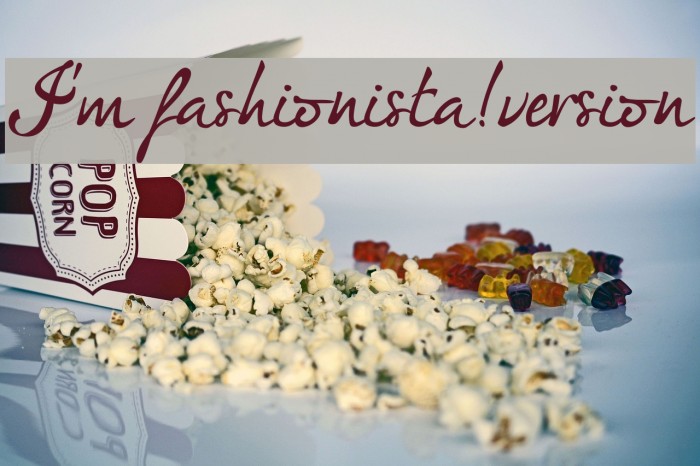 I'm fashionista!_DEMO-version Font examples