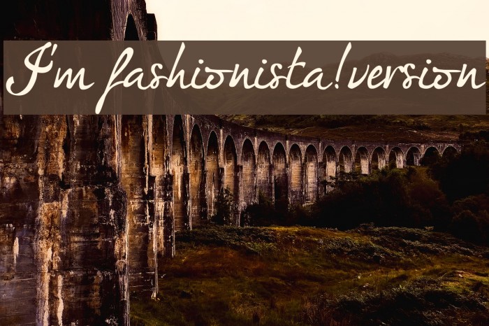 I'm fashionista!_FREE-version Font examples