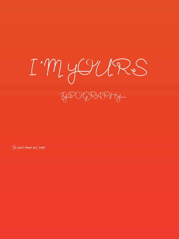 I'm yours Poster