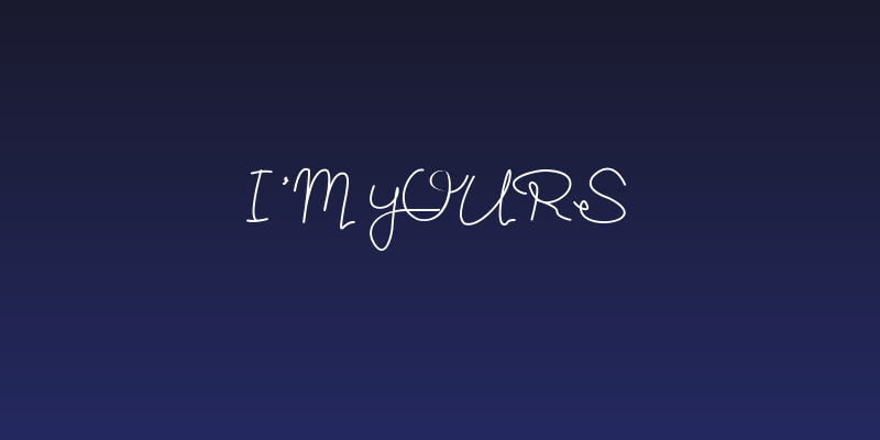 I'm yours Social Header