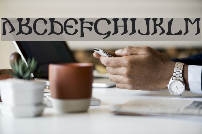 i crashed into gothic Font examples