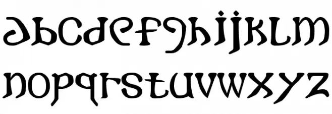 i crashed into gothic फ़ॉन्ट लोअरकेस