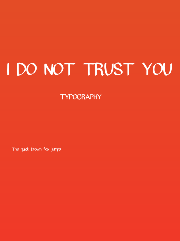 i do not trust you Poster