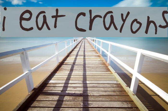i eat crayons Font examples
