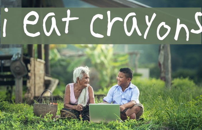 i eat crayons Font examples