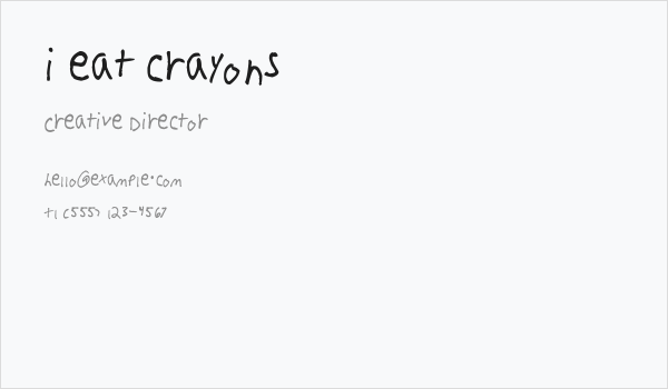 i eat crayons Business Card