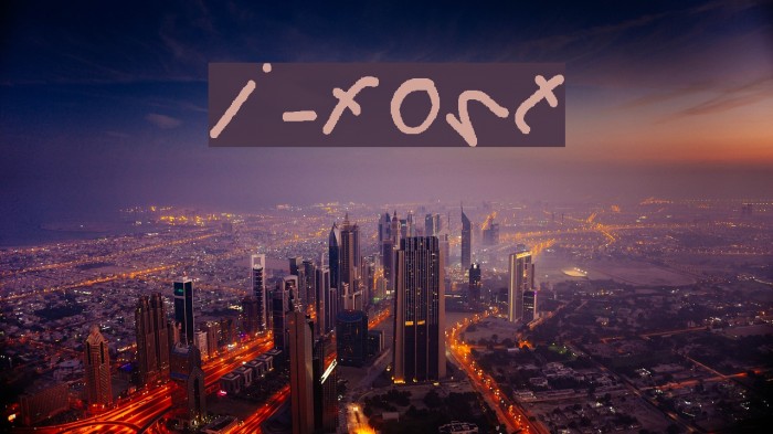 i-font Caratteri examples