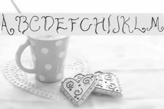 i-hearts Font examples