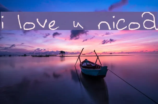 i love u nicoa Example 2