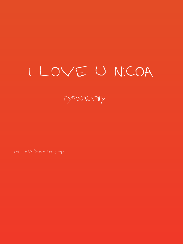 i love u nicoa Poster