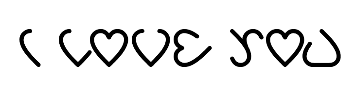 i love you font