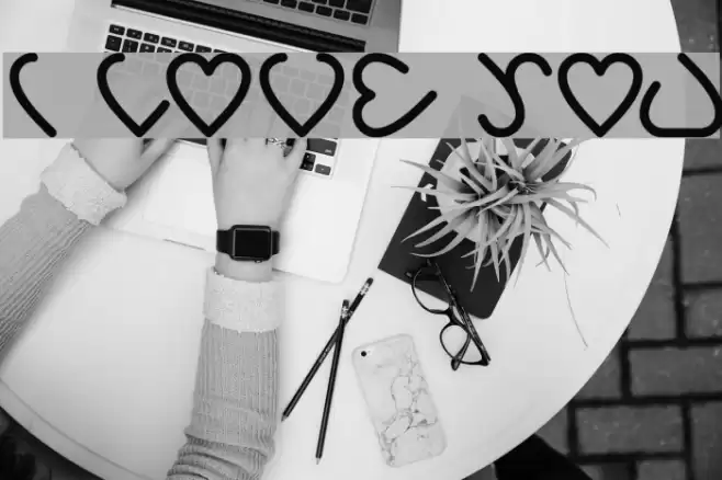 i love you Шрифта examples