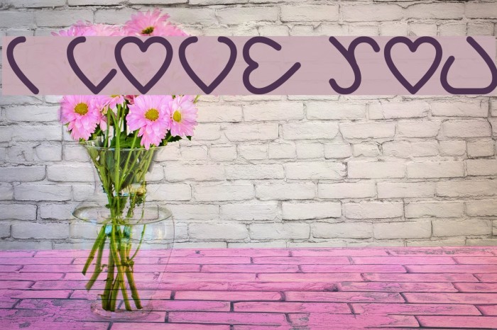 i love you Шрифта examples
