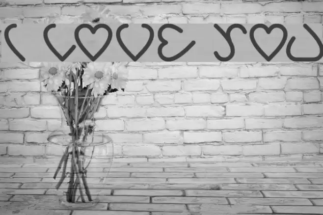 i love you Шрифта examples