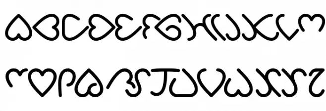 i love you Schriftart Kleinbuchstaben