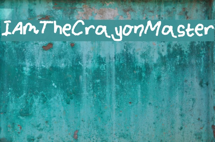 IAmTheCrayonMaster Font examples