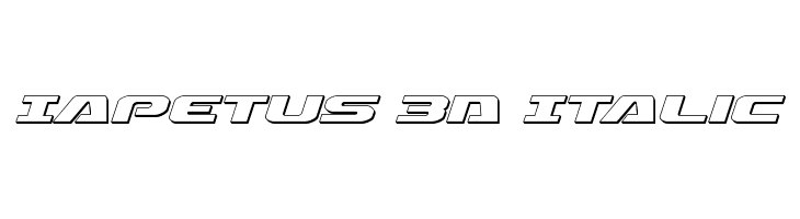 Iapetus 3D Italic  baixar fontes gratis
