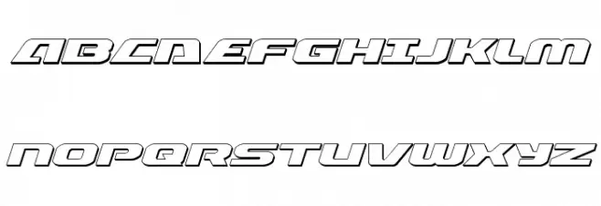 Iapetus 3D Italic 字体 大写