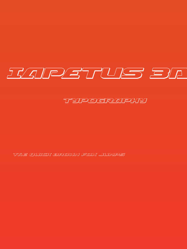 Iapetus 3D Italic Poster