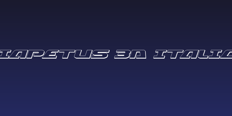 Iapetus 3D Italic Social Header