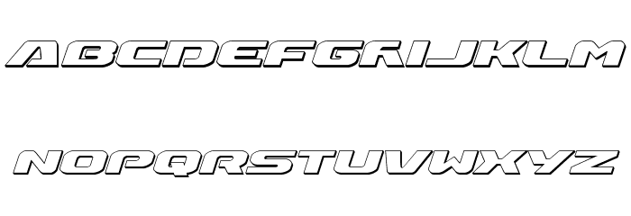 Iapetus 3D Italic Font LOWERCASE