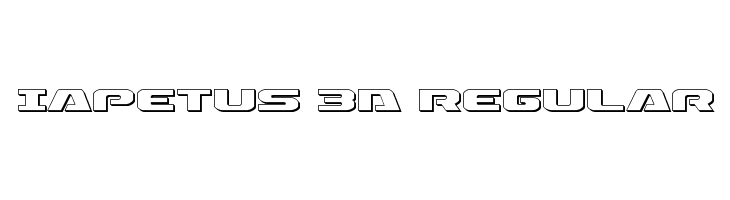 Iapetus 3D Regular  font caratteri gratis