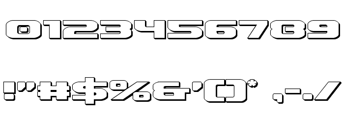 Iapetus 3D Regular Font OTHER CHARS