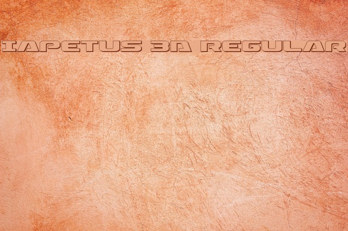 Iapetus 3D Regular Font examples