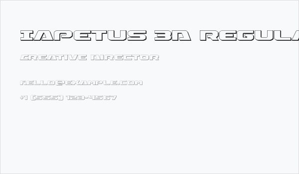 Iapetus 3D Regular Business Card