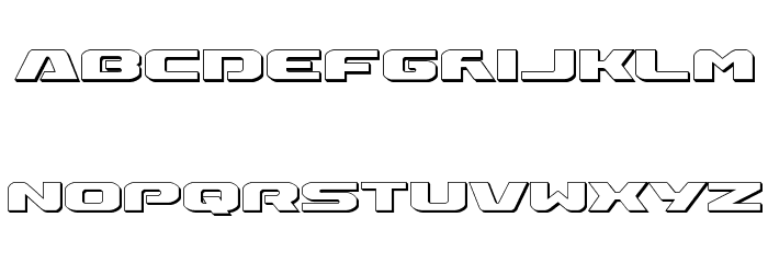Iapetus 3D Regular Font LOWERCASE