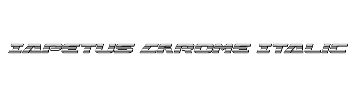 Iapetus Chrome Italic  Frei Schriftart Herunterladen