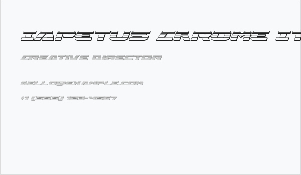 Iapetus Chrome Italic Business Card