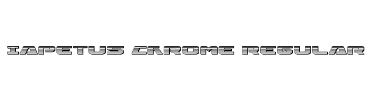 Iapetus Chrome Regular फ़ॉन्ट