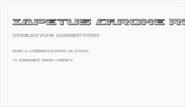 Iapetus Chrome Regular Business Card