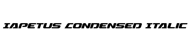 Iapetus Condensed Italic  フリーフォントのダウンロード