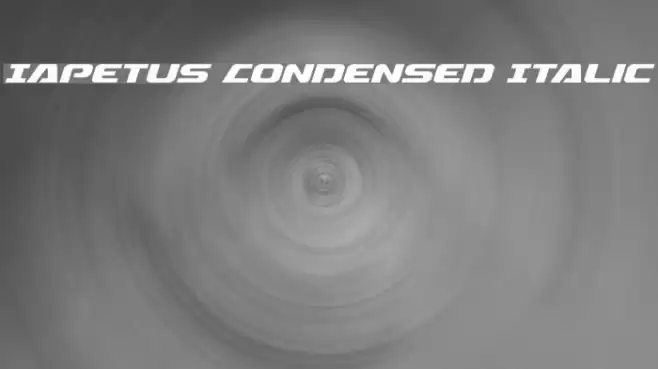 Iapetus Condensed Italic Font examples