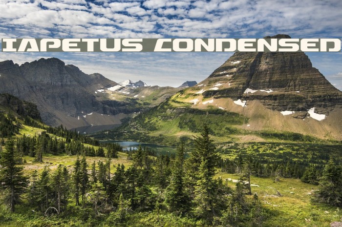 Iapetus Condensed Font examples