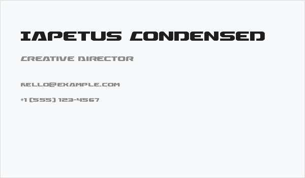 Iapetus Condensed Business Card