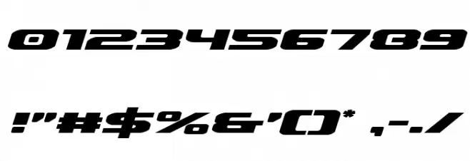 Iapetus Expanded Italic Font OTHER CHARS