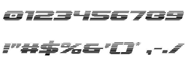 Iapetus Gradient Italic Font OTHER CHARS