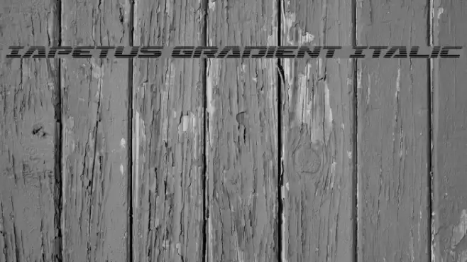 Iapetus Gradient Italic फ़ॉन्ट examples