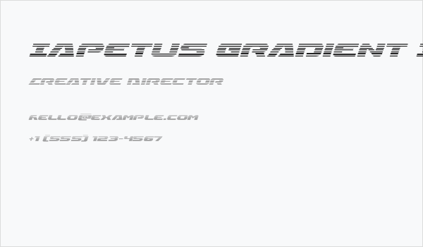 Iapetus Gradient Italic Business Card