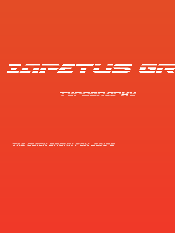 Iapetus Gradient Italic Poster