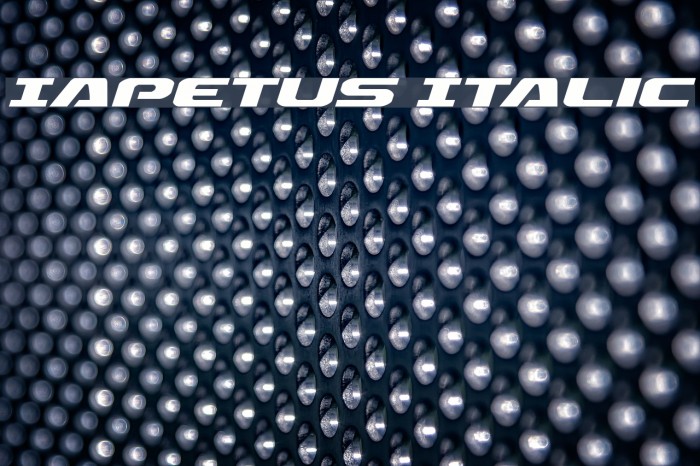 Iapetus Italic Font examples