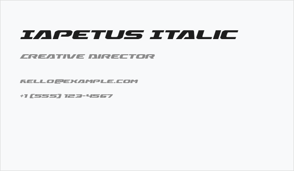 Iapetus Italic Business Card